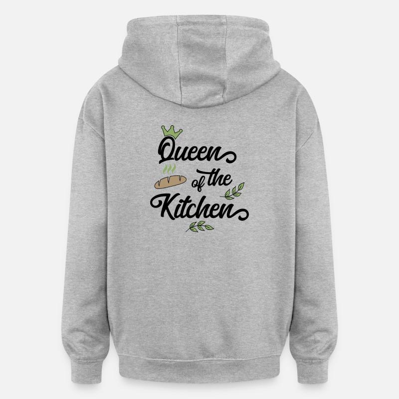 Cuire - Sweat à capuche oversize unisexe - gris chiné