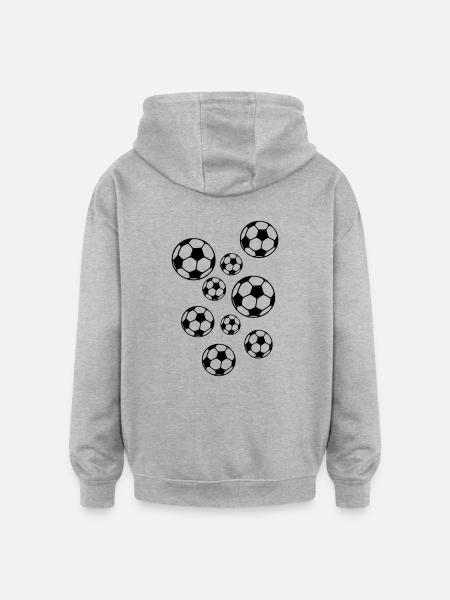 Foot - Sweat à capuche oversize unisexe - gris chiné
