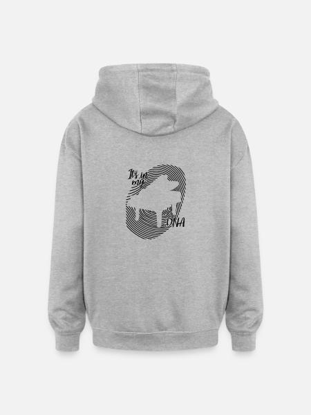 Music piano fingerprint - Oversized Unisex Hoodie - heather grey