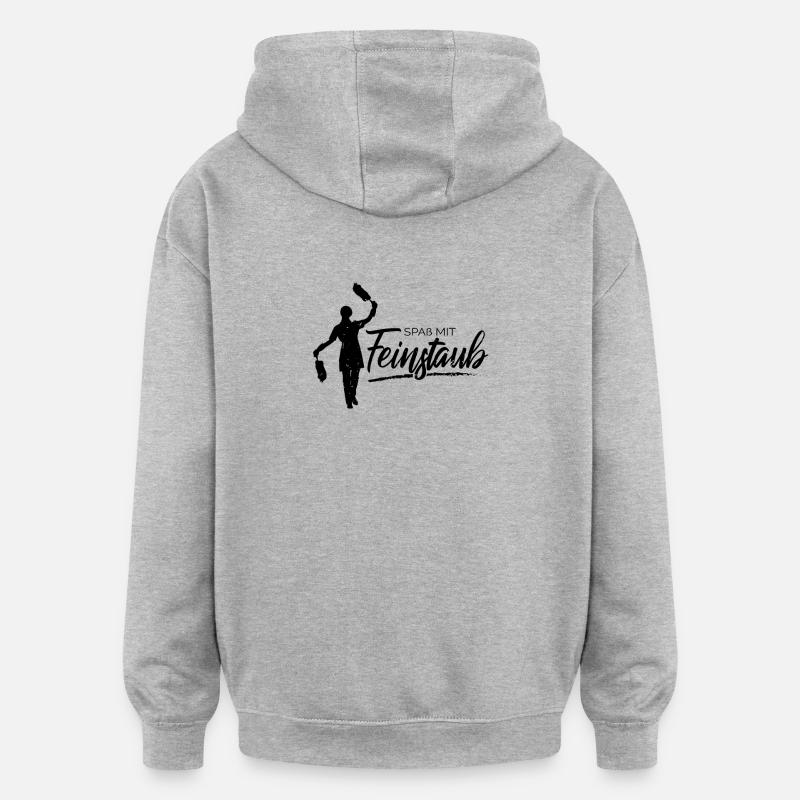 Spaß mit Feinstaub - Oversized Unisex Hoodie - Grau meliert