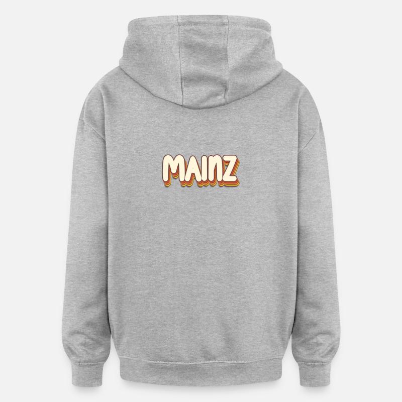 Mainzerin Mainzer Mayence - Sweat à capuche oversize unisexe - gris chiné