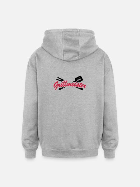 Grill Master - Oversized Unisex Hoodie - heather grey