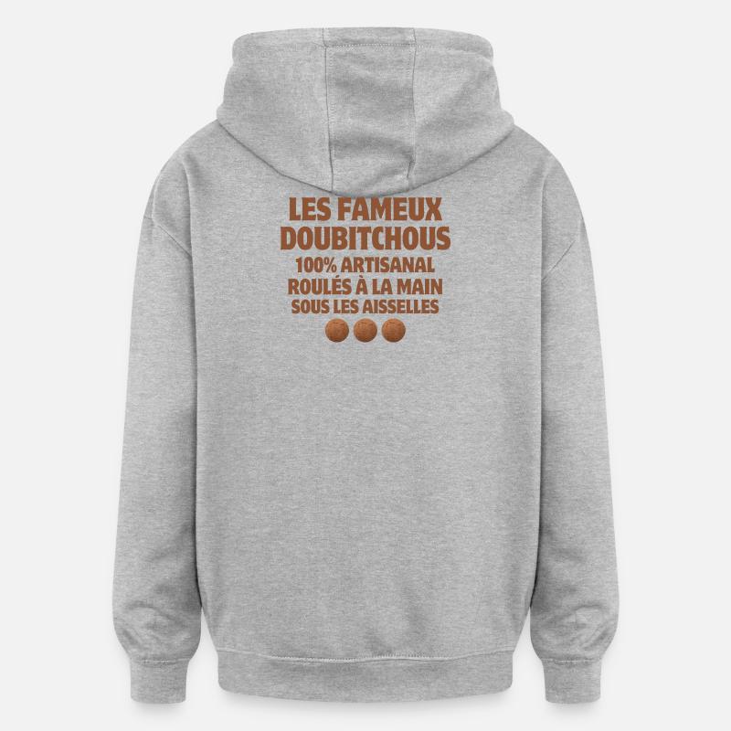 Noël joyeux Noël joyeuses fêtes - Sweat à capuche oversize unisexe - gris chiné