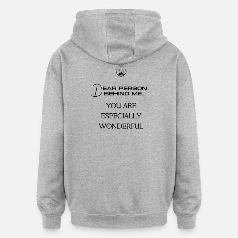Nächstenliebe - Oversized Unisex Hoodie - Grau meliert