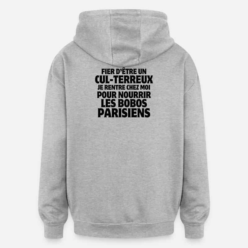 Bauer, Bauer, Bauer, Land - Oversized Unisex Hoodie - Grau meliert