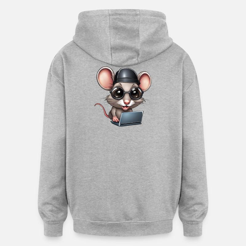 computer, computer geek, computer scientist - Oversized Unisex Hoodie - heather grey