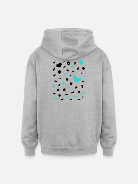 Boulder Projekt 7a Design Klettergriffe klettern - Oversized Unisex Hoodie - Grau meliert