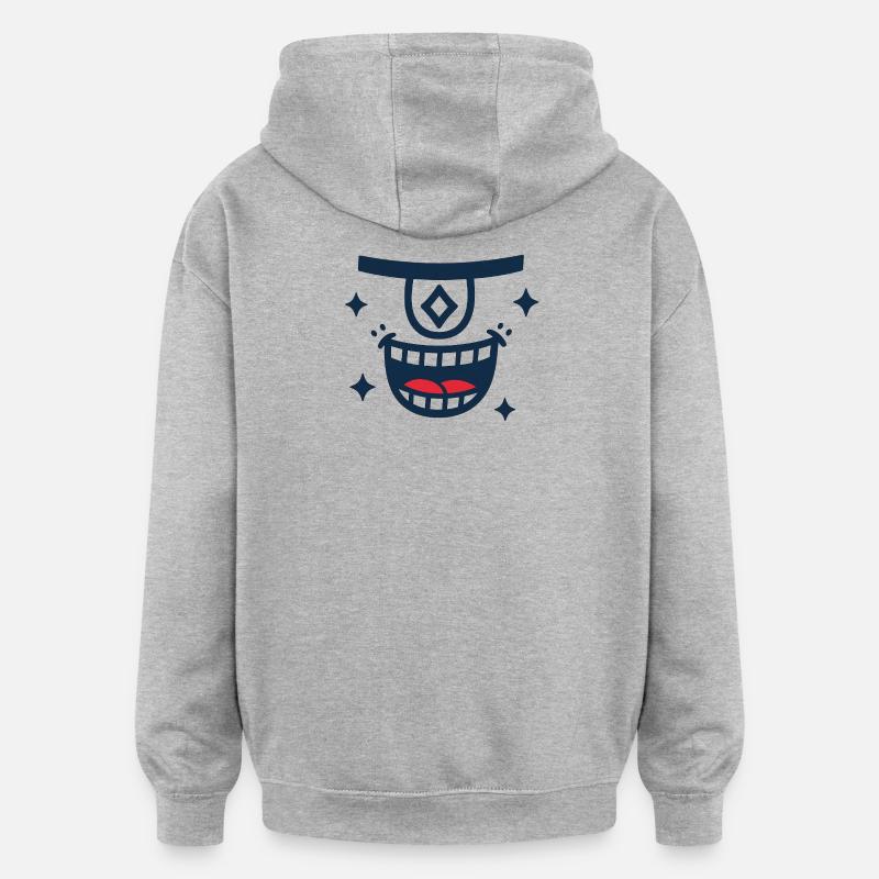 DEEPS DIAMONDS - Oversized Unisex Hoodie - heather grey
