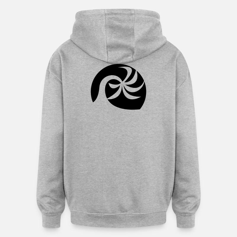 Plage de palmiers - Sweat à capuche oversize unisexe - gris chiné