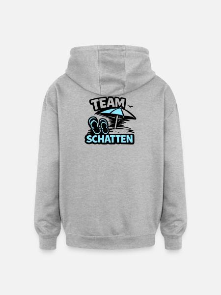 Strand Schatten FlipFlop Logo - Oversized Unisex Hoodie - Grau meliert