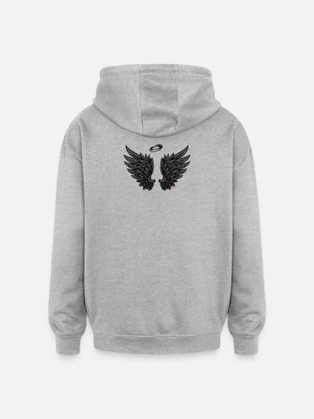 Fallen Angelwings Angel wings Wings Engelschen - Oversized Unisex Hoodie - heather grey