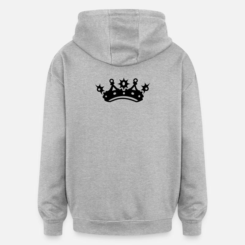 Diamant - Sweat à capuche oversize unisexe - gris chiné