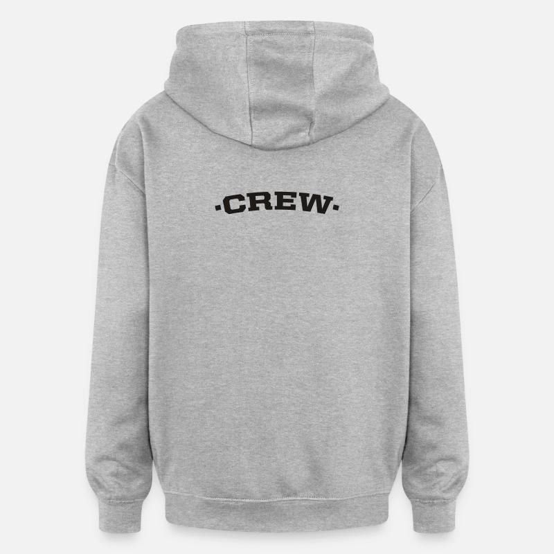 crew - Sweat à capuche oversize unisexe - gris chiné