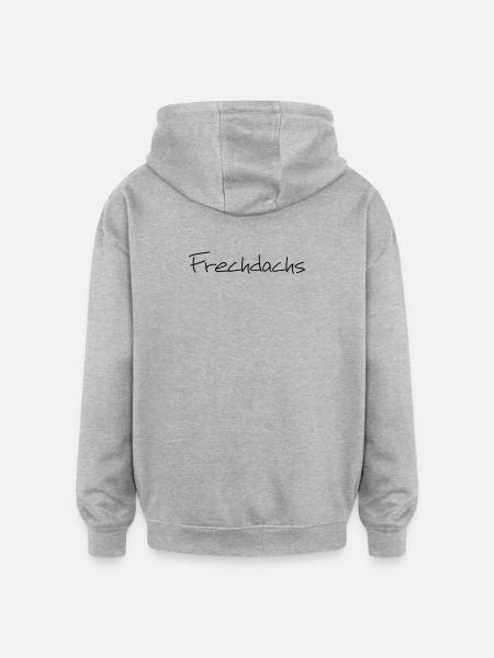Frechdachs Kind Kleinkind frech Geschenk - Oversized Unisex Hoodie - Grau meliert