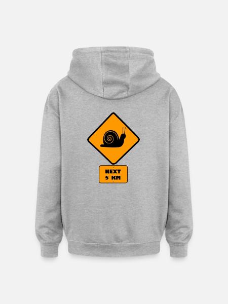 Snail - Oversized Unisex Hoodie - heather grey