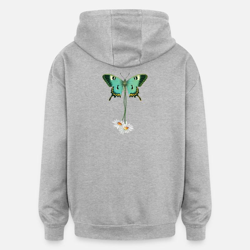 Révolution tranquille - Sweat à capuche oversize unisexe - gris chiné