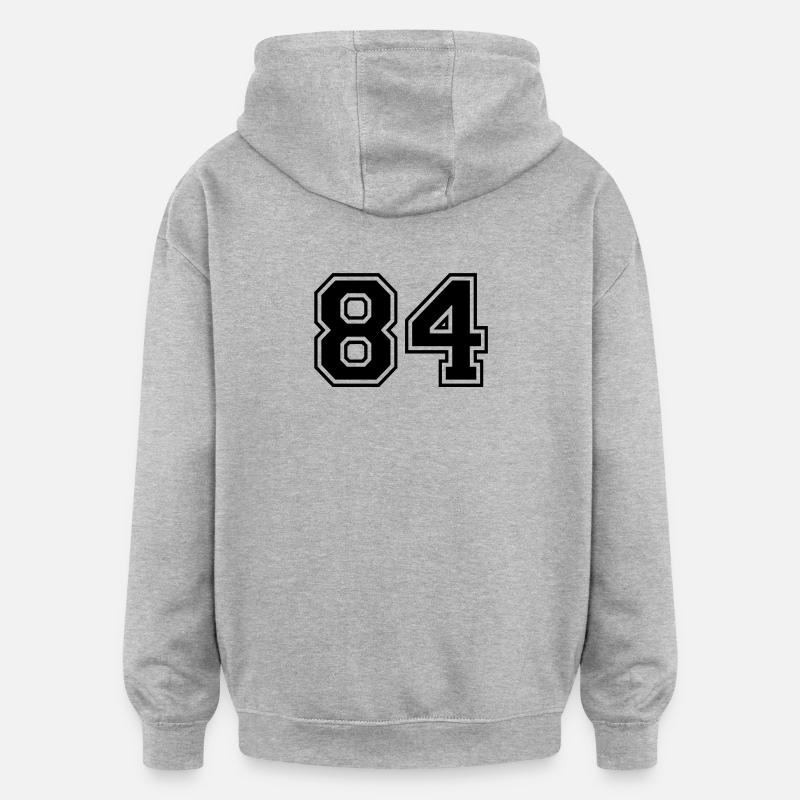 84 - Oversized Unisex Hoodie - Grau meliert
