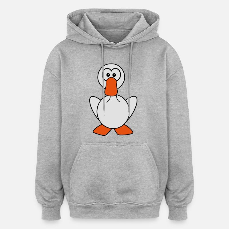 oca - Felpa con cappuccio unisex oversize - grigio melange