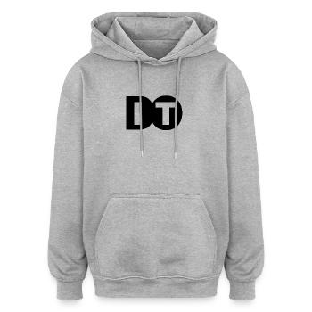 Fais le! - Sweat à capuche oversize unisexe - gris chiné - Devant - Noah (186cm)