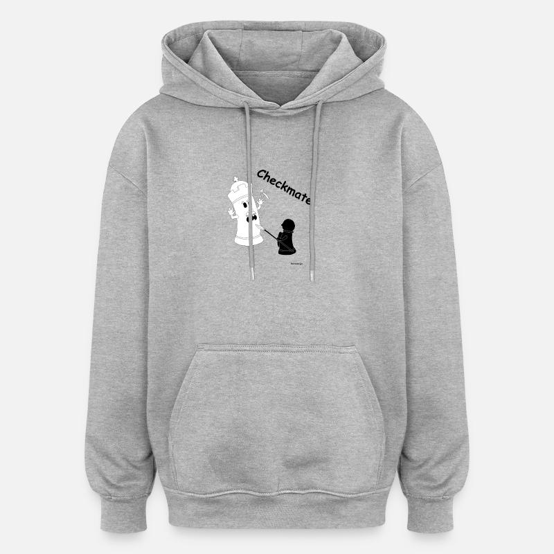 Maté / maté - Sweat à capuche oversize unisexe - gris chiné