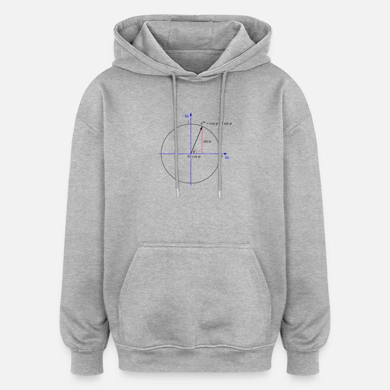 Eulers Formel - Oversized Unisex Hoodie - Grau meliert