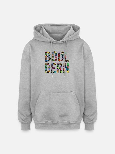 Bouldering boulder climbing scripture mountaineering - Oversized Unisex Hoodie - heather grey