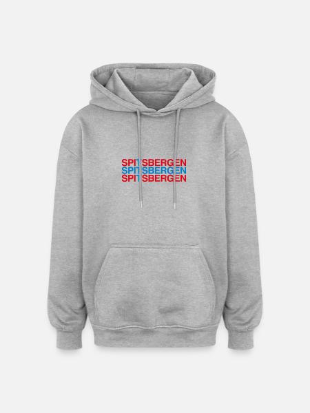 Spitsbergen Norwegian Flag - Norway - Oversized Unisex Hoodie - heather grey