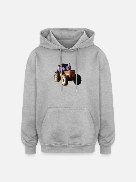 Orange 780 DT Tractor - Oversized Unisex Hoodie - heather grey