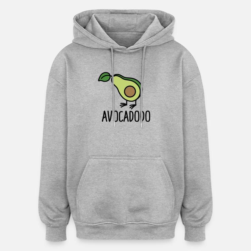 Avocadodo - Sweat à capuche oversize unisexe - gris chiné