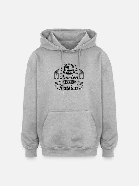 Retiree Retiree Retirement Pension Grandpa Grandma Myth - Oversized Unisex Hoodie - heather grey