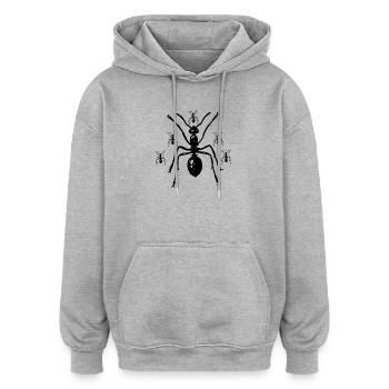 Ameise Insekt Tier Umwelt Natur - Oversized Unisex Hoodie - Grau meliert - Vorne - Noah (186cm)