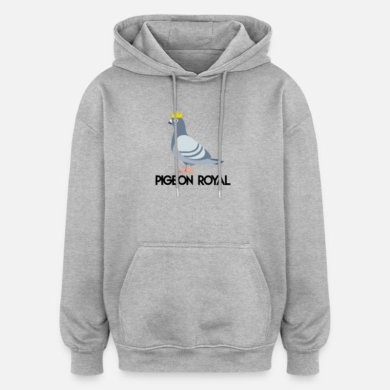 Königliche Taube (schwarzer Tippfehler) - Oversized Unisex Hoodie - Grau meliert