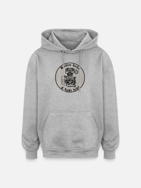 Boden bebt - 4-Takt lebt - Oversized Unisex Hoodie - Grau meliert