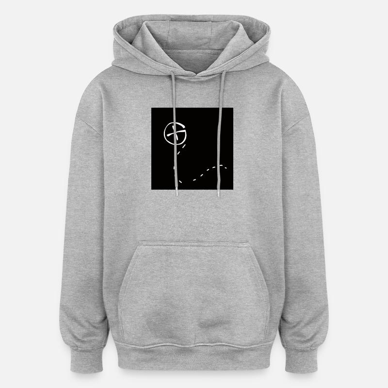 Masque de géocaching - Sweat à capuche oversize unisexe - gris chiné