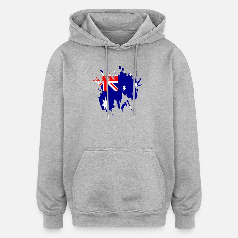australie Pepigo - Sweat à capuche oversize unisexe - gris chiné