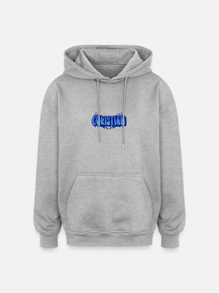 Design with first name Christian - Oversized Unisex Hoodie - heather grey