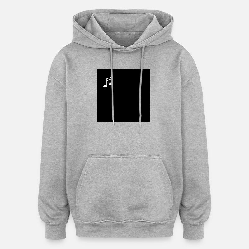 Note de musique - Sweat à capuche oversize unisexe - gris chiné
