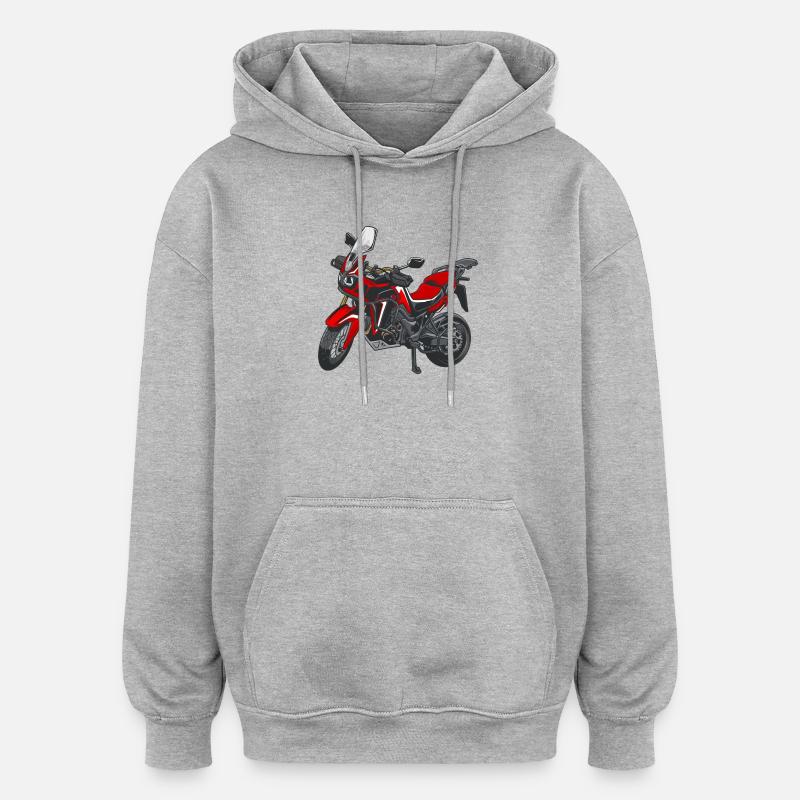 Africa Twin Enduro - solo trired - Sweat à capuche oversize unisexe - gris chiné