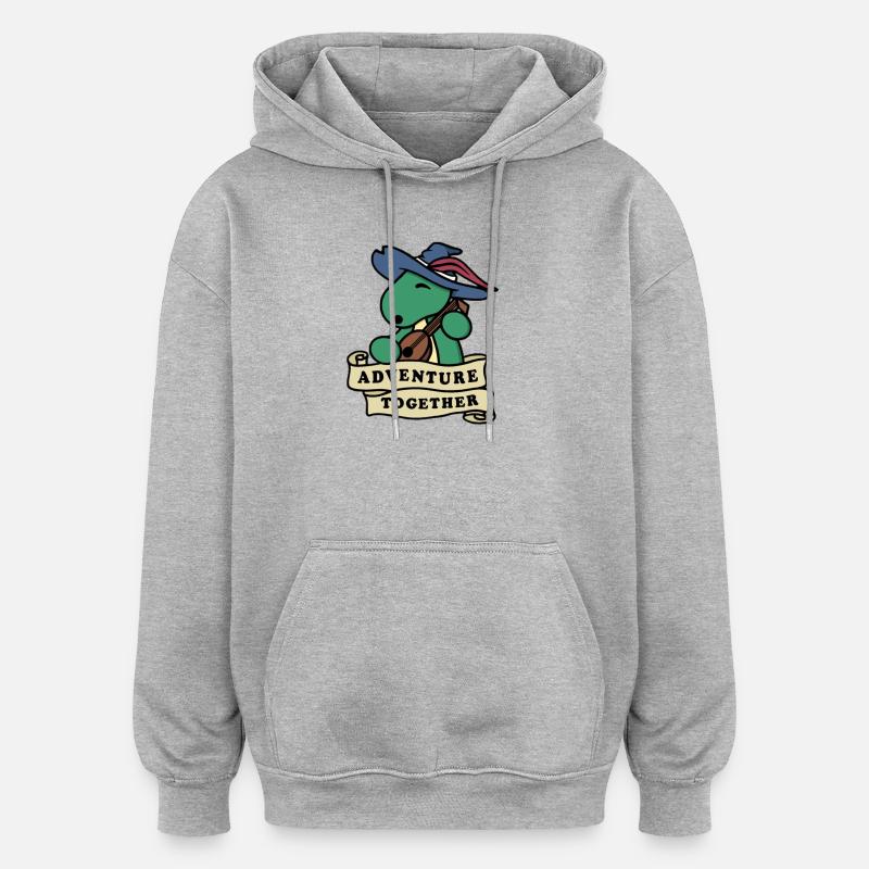 Abenteuer Zusammen - Oversized Unisex Hoodie - Grau meliert
