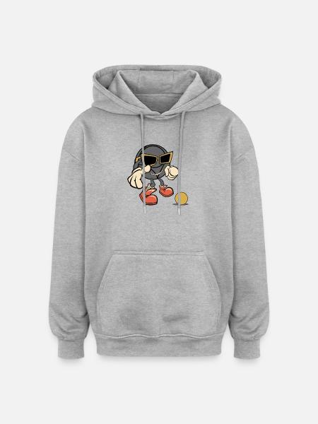 Boule bal zonnebril petanque outfit voor boulers - Oversized uniseks hoodie - grijs gemêleerd