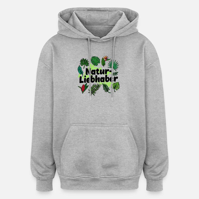 Statement Mutter Natur - Oversized Unisex Hoodie - Grau meliert