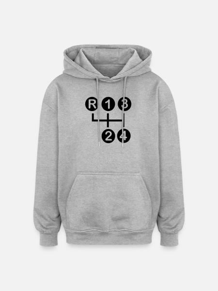 Gearbox 4 speed - Oversized Unisex Hoodie - heather grey