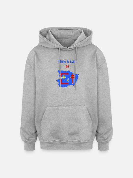 Maine & loire - Oversized Unisex Hoodie - heather grey