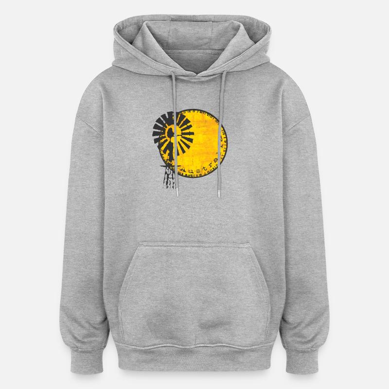 Éolienne australienne - Sweat à capuche oversize unisexe - gris chiné