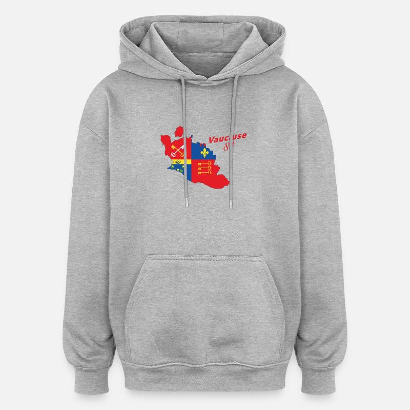 Vaucluse - Sweat à capuche oversize unisexe - gris chiné