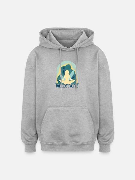Yoga - Oversized Unisex Hoodie - heather grey