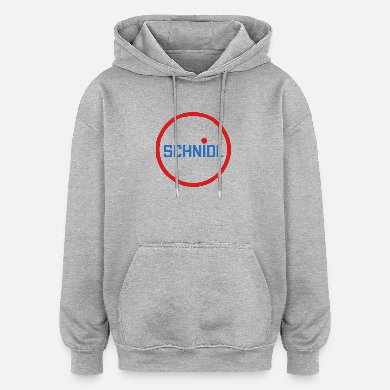 Schnidel Penis Puller Wurst - Oversized Unisex Hoodie - Grau meliert