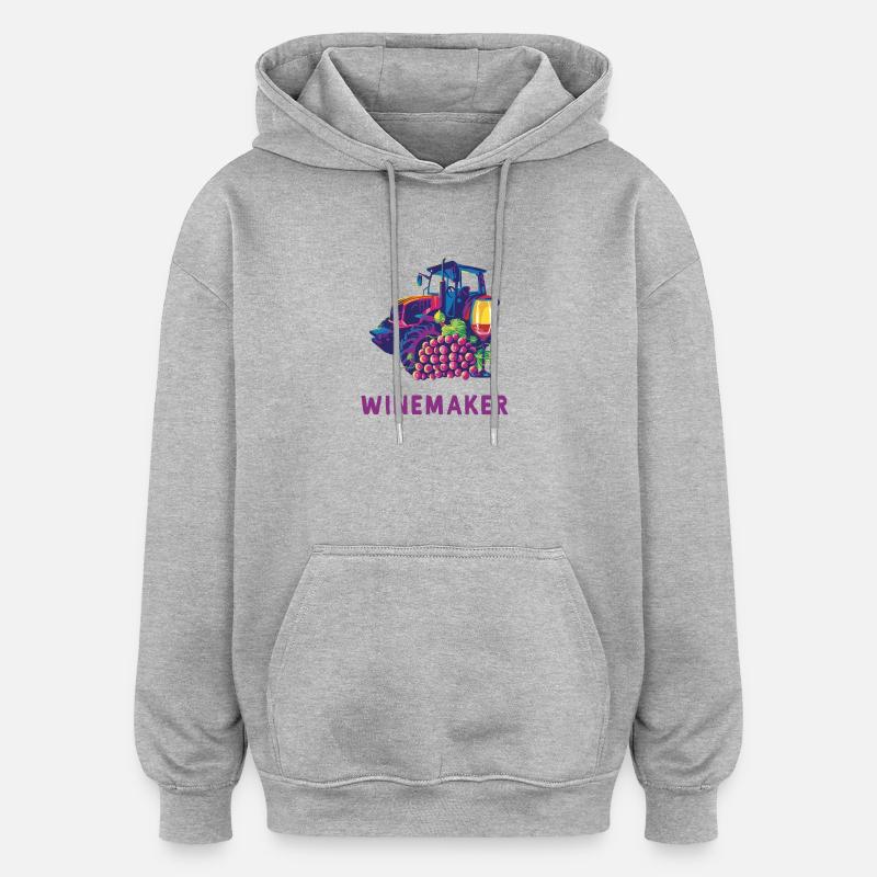 Winemaker Design - Oversized Unisex Hoodie - heather grey
