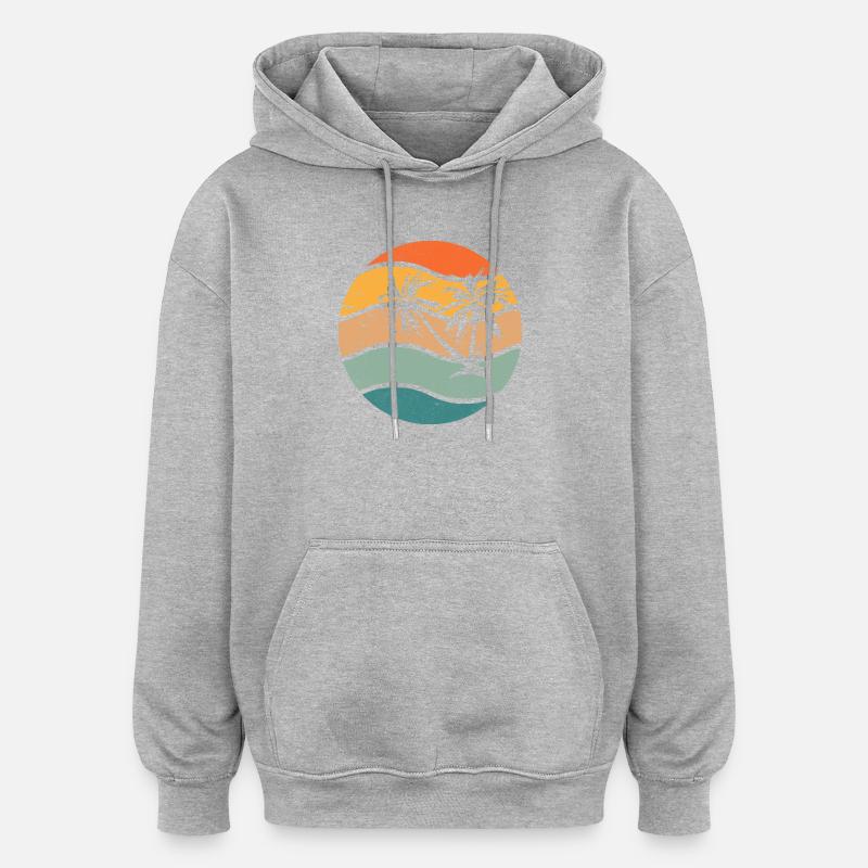 Sommer - Oversized Unisex Hoodie - Grau meliert