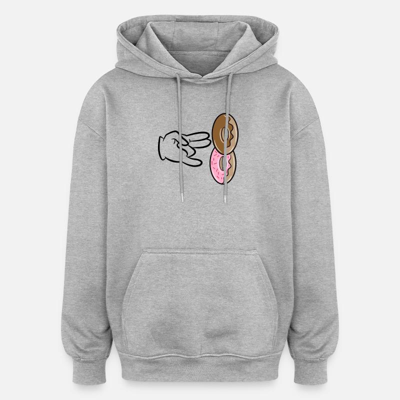 Dessert Sweets Snacking Donut Snacking - Oversized Unisex Hoodie - heather grey